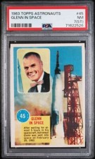 1963 Topps Astronauts #45 JOHN GLENN In Space 3-D BACK PSA 7 (st) NEWLY-GRADED!