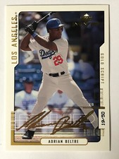 Adrian Beltre Dodgers 2000 Upper Deck Baseball MVP Gold Script #68 NUMBERED  /50