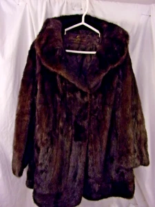 Cappotto donna 3/4 mogano visone pelliccia Flemmington bellissimo cappotto M/L - Foto 1 di 10