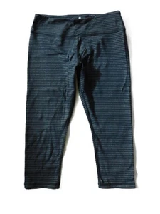 Pantalones activos de entrenamiento Kyodan talla M negros/grises de nailon capris tiro medio - Imagen 1 de 3