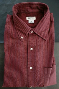 NWOT Club Monaco Maroon Button Down FUN Shirt Small Extra Slim 17-35 MSRP $138 - Picture 1 of 8