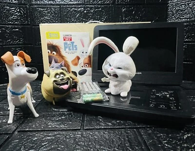 DBPOWER 11.5” Portable DVD Player w/The Secret Life Of Pets DVD & Figures - Image 1 of 4
