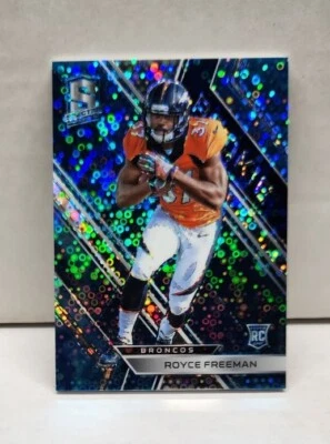 ROYCE FREEMAN 2018 Spectra NEON BLUE ~ ROOKIE #'d /75 ~ Denver BRONCOS - Image 1 of 2