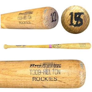 Todd Helton Game Used 1998 Rookie Year Baseball Bat COA Team Colorado Rockies - Picture 1 of 13