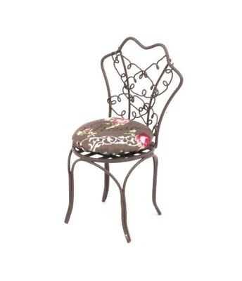 Casa Delle Bambole Marrone Metallo Bistrò Giardino Sedia Miniatura Reutter Patio - Immagine 1 di 4