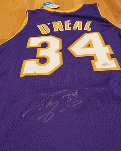 NBA Adidas autographed swingman jersey Lakers Shaquille O’Neal PSA COA - Picture 1 of 4