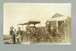 Oakes NORTH DAKOTA RP 1913 GENERAL STORE Rural Post Office STAGECOACH nr Lamoure - Picture 1 of 4