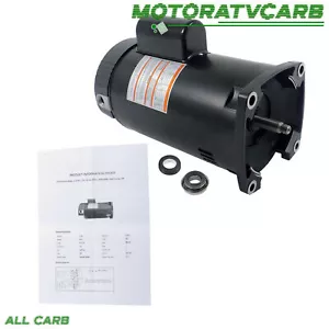 ALL-CARB 56Y Square Flange 2.5 HP Up-Rated Pool and Spa Pump Motor 230V B2840 - Picture 1 of 14