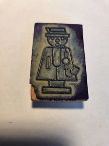 Stamp for crafts ➔ smoking man ➔ GDR ➔ cliché ➔ RARITY * rubber on wood *. - Picture 1 of 2