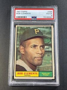 ROBERTO CLEMENTE 1961 TOPPS #388 VINTAGE CARD VERY GOOD PSA 4 PIRATES MLB HOF