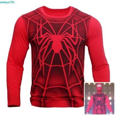 Spider-Man Cosplay Disfraces Rojo Traje de Batalla Camiseta Superhéroe Regalos Unisex Nuevo Foto 1 de 4