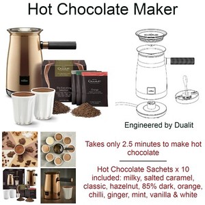 Hot Chocolate Maker Complete Starter Kit, Hotel Chocolat Velvetiser HC01