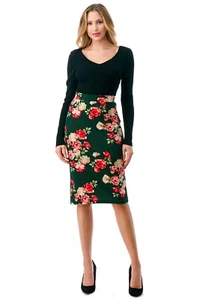 Bella Victoria Boutique NWT Women's High Waist Pencil Skirts in solid & Print - Picture 1 of 23