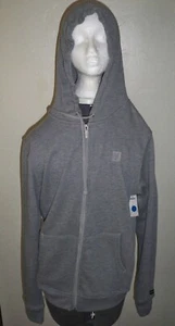 MEN'S ZOO YORK SKATEBOARD ZIP-UP HEATHER GRAY FLEECE HOODIE PATCH LOGO NEW $60 - Picture 1 of 1