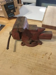 Vintage Ridge Tool Co USA RIDGID No 500-R 5” Jaw Swivel Base Bench Utility Vise - Picture 1 of 7