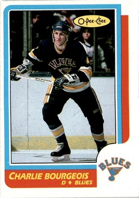 1986-87 O-Pee-Chee #239 Charlie Bourgeois St. Louis Blues - Image 1 of 2