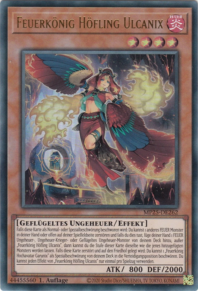 YU-GI-OH, FEUERKÖNIG HÖFLING ULCANIX, UR, MP25-DE262, 1.Auflage, TOP - Bild 1 von 1