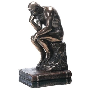 The Thinker Statue Figurine Nude Male Philosophy Home Decor 7.75 Inch - Picture 1 of 2