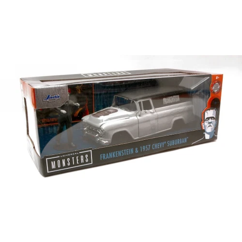 CHEVY SUBURBAN FRANKENSTEIN 1957 1:24 Jada Toys Movie Modellino Nuovo - Immagine 1 di 1