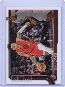 2025-26 Topps Basketball - Anfernee Simons #123 Portland Trail Blazers  - Picture 1 of 2