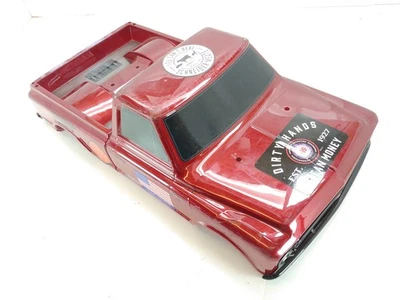 TRAXXAS DRAG SLASH CHEVROLET STREET TRUCK BODY - CHEVY C10 RED USED - Image 1 of 4