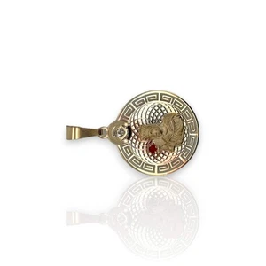 Medallion Virgin Mary - 10K Yellow Gold - Picture 1 of 2