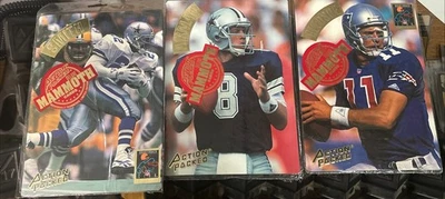 3x 1994 lleno de acción Deluxe Mammoth 25000 Emmitt Smith Troy Aikman Drew Bledsoe Foto 1 de 4