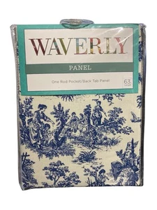 Waverly Charmed Life Toile Tie Back Single Curtain Panel, 52"x63", Cornflower - Picture 1 of 4