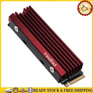 M.2 2280 NGFF/NVME SSD Heatsink SSD Cooler with Silicone Thermal Pad(Red) FR - Afbeelding 1 van 10