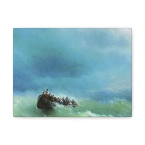 Ivan Constantinovich Aivazovsky (1817-1900) In the Storm 1872 - Canvas Wall Art - Picture 1 of 21