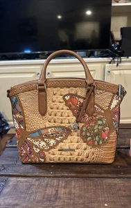 Bolso Bandolera BRAHMIN Duxbury Cuero Correa GALA Mariposa Marrón Miel - Imagen 1 de 10