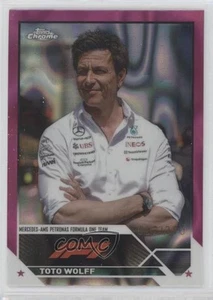 2023 Topps Chrome Formula 1 F1 Crew Team Fuchsia Lava Refractor /250 Toto Wolff - Picture 1 of 4