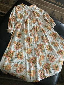 Matilda Jane Womens Dress Sz Small Orange Multi Floral Swing Keyhole Lightweight - Picture 1 of 7