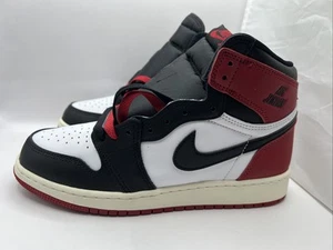 Air Jordan 1 Retro High OG Black Toe Reimagined (GS) Youth Shoes FD1437-106 6Y - Picture 1 of 12