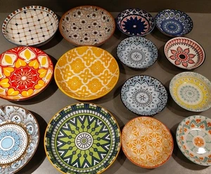 15 cuencos de postre pequeños de cerámica para aperitivos/condimentos estilo mediterráneo - Imagen 1 de 12