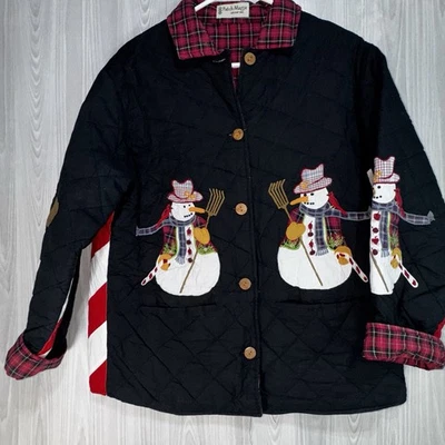 De Colección Parche Magic Muñeco de Nieve Chaqueta Apliques Acolchado Patchwork Abrigo Invierno Navidad Foto 1 de 4