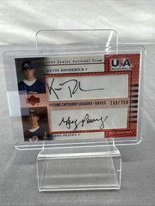2005 Upper Deck USA Baseball Black Ink 100/250 Greg Peavey Kevin Rhoderick Auto - Picture 1 of 21