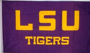 NEW 3ftx5 PURPLE LSU TIGERS NCAA FLAG - Picture 1 of 3