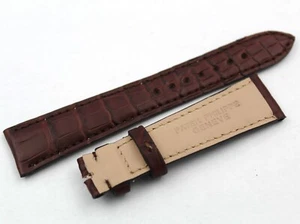 Patek Philippe Watch Strap Real Leather Alligator Brown 20/16m Good Quality New - Picture 1 of 5