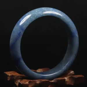 Brazalete Brazalete 59mm Certificado Grado A 100% Natural Lavanda Azul Jade AY43177 - Imagen 1 de 11