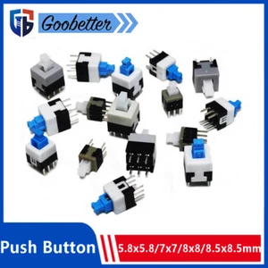 5.8x5.8/7x7/8x8/8.5x8.5mm PCB DIP Tact Tactile Push Button Switch Latching 6 Pin - Picture 1 of 10