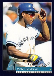 1994 Score Baseball Rickey Henderson #35 NM/MT TORONTO BLUE JAYS HIGH GRADE