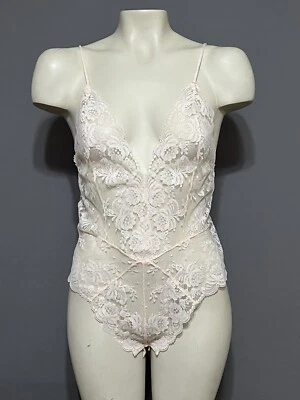 Sexy Lencería Body Barbizon De Colección Para Mujer Pequeño Transparente Bebé Rosa Encaje Foto 1 de 4