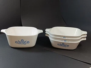 Corning Ware Blue Cornflower P-41 & P43 Kasserolle Konvolut 4 Teile Vintage 70er Jahre Küche - Bild 1 von 12