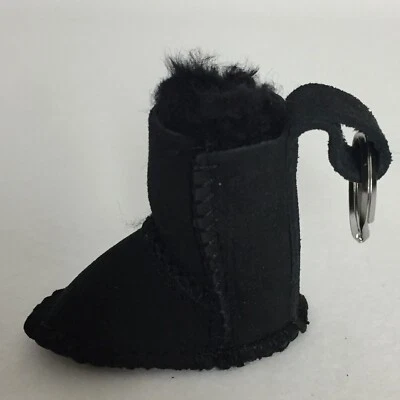 UGG Australia Mini Classic Black Suede Boot Charm Keychain NEW With Tag - Image 1 of 4