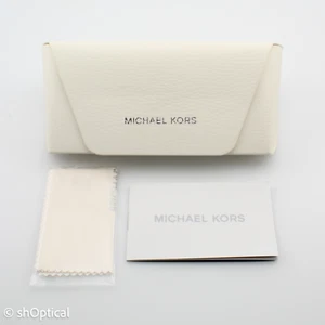 Michael Kors Medium Cream Leatherette Rectangular Semi-hard Case - Picture 1 of 3