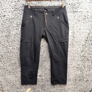 KUHL Pants Women 4 Regular Black Cargo Straight Leg Mid Rise Zipper Pockets - Picture 1 of 10