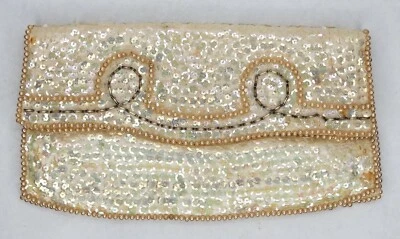 Bolso Clutch de Noche Lentejuelas Tela Aurora - Vintage  Foto 1 de 4