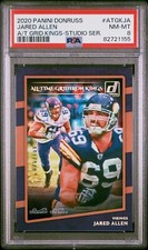 2020 PANINI DONRUSS ALL-TIME GRIDIRON KINGS STUDIO JARED ALLEN PSA 8 NMMT /100