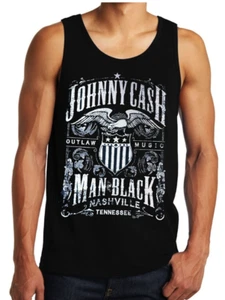 JOHNNY CASH NASHVILLE PUNK ROCK  Band Black Tank Top - Picture 1 of 1